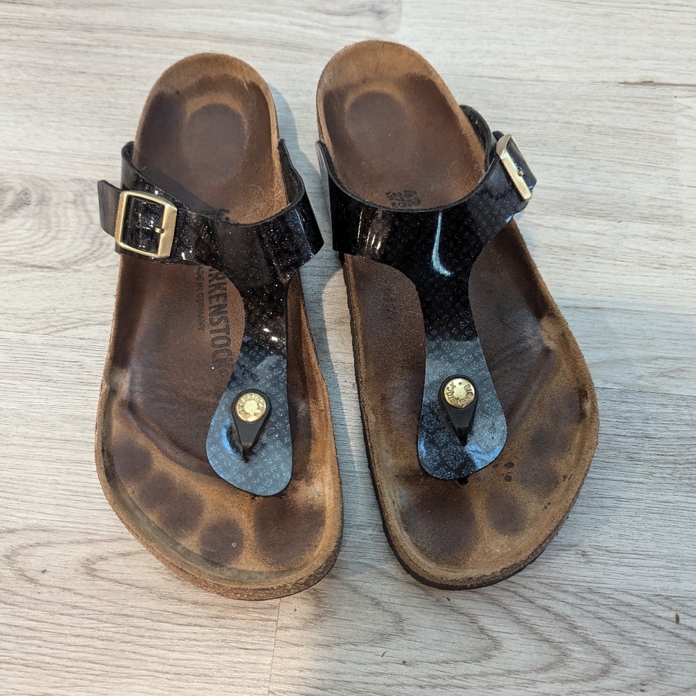 Birkenstock Women Size EU 42  Adjustable Straps Sandals Cosmic glossy strap